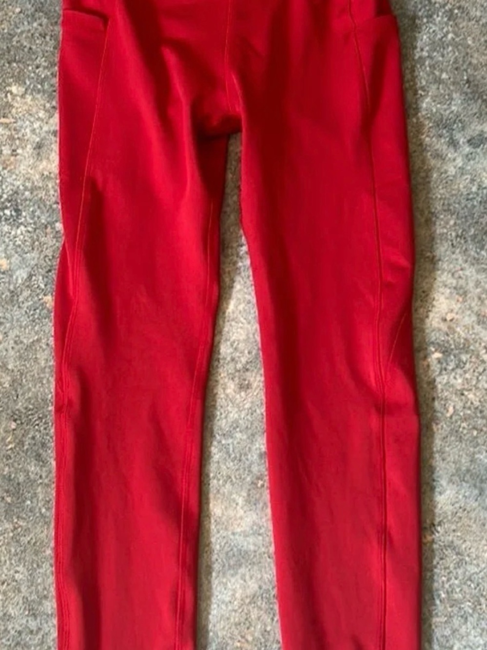 Red Slim-Fit Stretch Pants